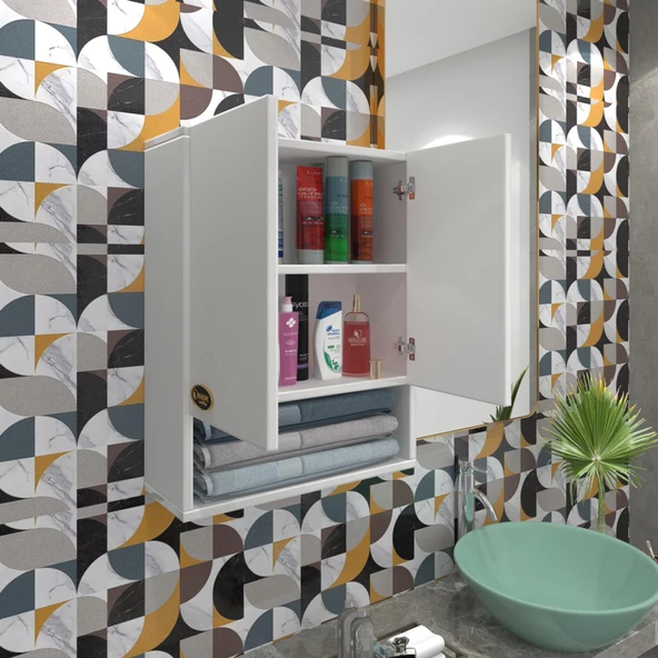 Kenzlife banyo ecza dolabı bakuninmdf byz 60*40*20 % 100 mdf full mdf mutfak (m)üst arkalıklı alt arkalıksız ürün görseli 1