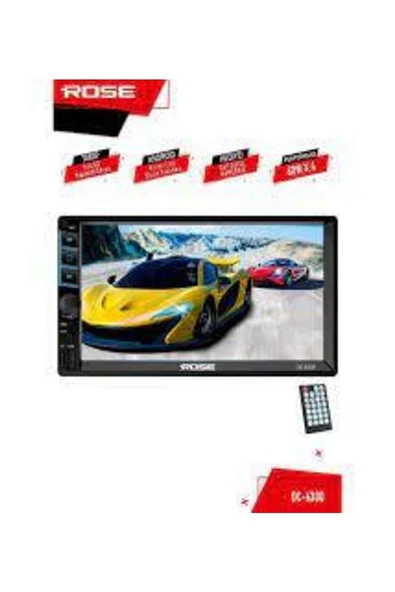 Dc-6300 Bt 7 Inç Double Oto Usb Sd Bluetooth Teyp ürün görseli 1