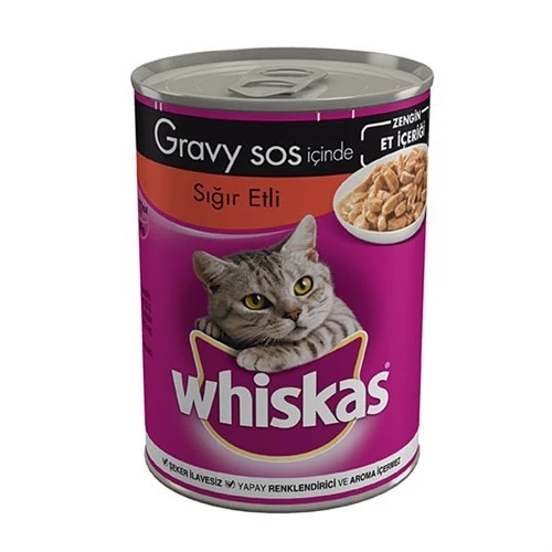 Whiskas Sığır Etli 400 gr Yetişkin Kedi Konservesi ürün görseli 1