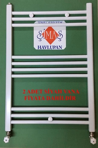ŞİMAŞ HAVLUPAN 600x800 Beyaz Havlupan + 2 Adet Beyaz Vanalı ürün görseli 1