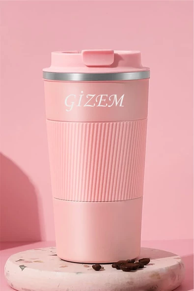Kişiye Özel Çift Katmanlı Paslanmaz Çelik 500 Ml Kupa Araç Kahve Çay Termos Bardak -1549 ürün görseli 1