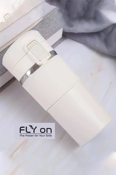 Sızdırmaz Paslanmaz Çelik Kaydırmaz Lastikli İç Kısmı Süzgeçli Araç Ofis Çay Kahve Termos Mug 400 ML ürün görseli 1