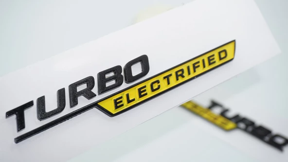 DK Tuning Benz Turbo Electrified Çamurluk Yanı Sarı Logo Amblem ürün görseli 1