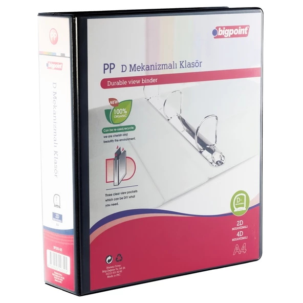 Bigpoint 2D Mekanizmalı Klasör 7 cm Siyah ürün görseli 1
