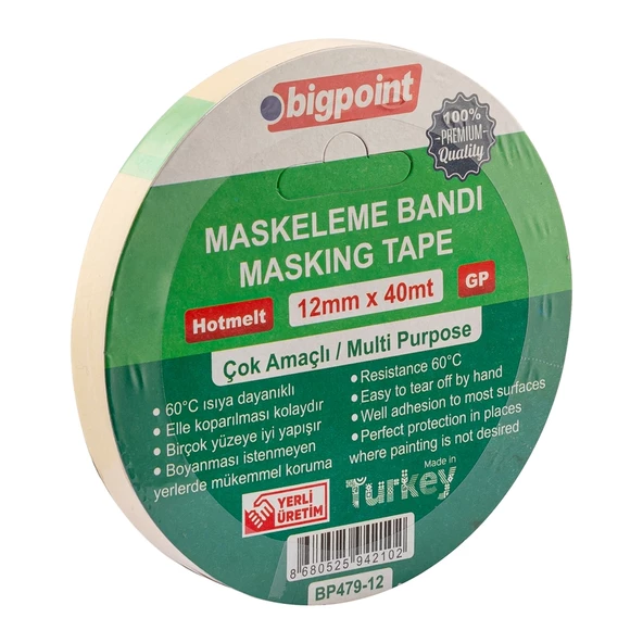 Bigpoint Maskeleme Bandı 12mm x 40m ürün görseli 1