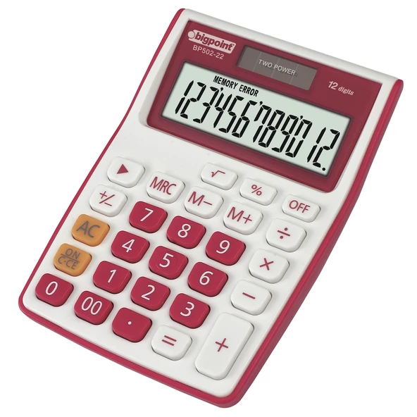 Bigpoint Hesap Makinesi 12 Hane Pembe ürün görseli 1