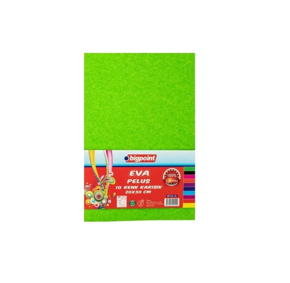 Bigpoint Peluş Eva 20x30cm Karışık 10 Renk ürün görseli 1