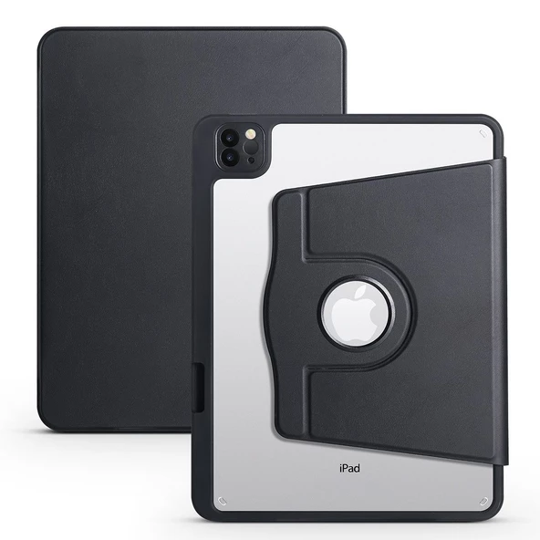 Gpack Apple iPad Air 10.9 2022 5.Nesil Kılıf Termik Arkası Şeffaf Smart Kapaklı Kalem Bölmeli T1 ürün görseli 1