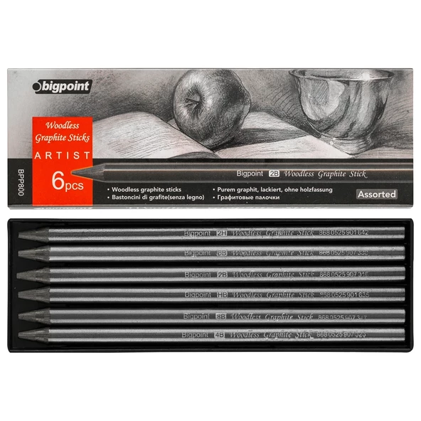 Bigpoint Grafit Kurşun Kalem 6'lı Set - Resim 3