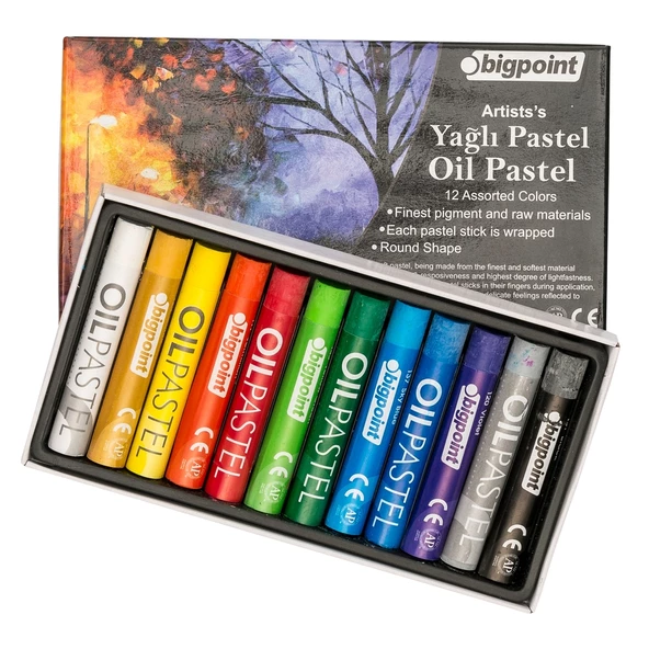Bigpoint Artists's Yağlı(Oil) Pastel Boya 12 Renk ürün görseli 1
