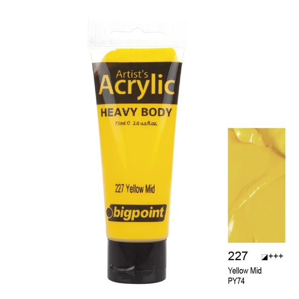 Bigpoint Akrilik Boya 75 ml Yellow Middle 227 ürün görseli 1