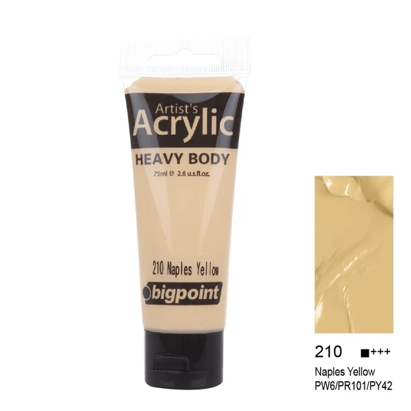 Bigpoint Akrilik Boya 75 ml Naples Yellow Hue 210 ürün görseli 1