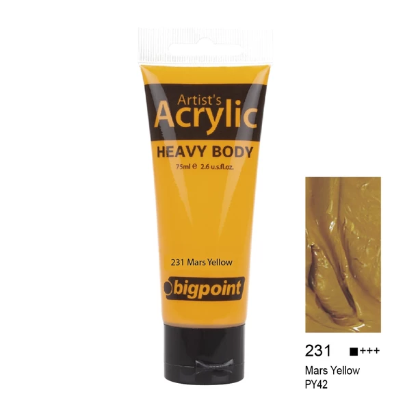 Bigpoint Akrilik Boya 75 ml Mars Yellow 231 ürün görseli 1