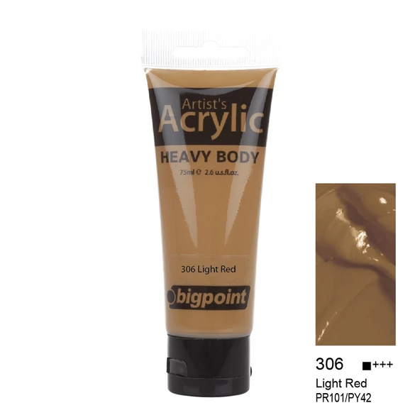 Bigpoint Akrilik Boya 75 ml Light Red 306 ürün görseli 1