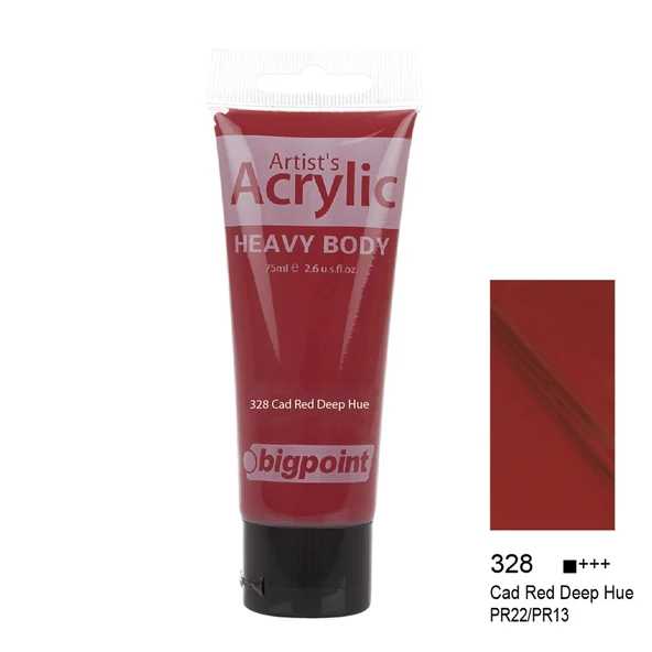 Bigpoint Akrilik Boya 75 ml Cad Red Deep Hue 328 ürün görseli 1