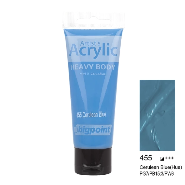 Bigpoint Akrilik Boya 75 ml Crulean Blue 455 ürün görseli 1