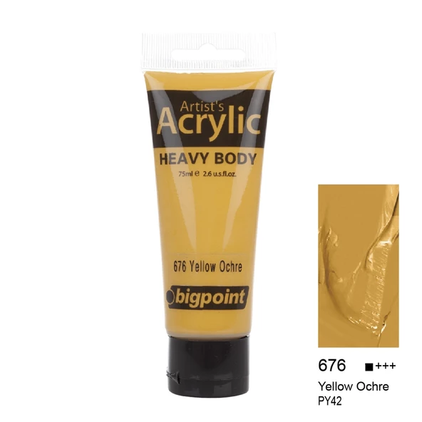 Bigpoint Akrilik Boya 75 ml Yellow Ochre 676 ürün görseli 1