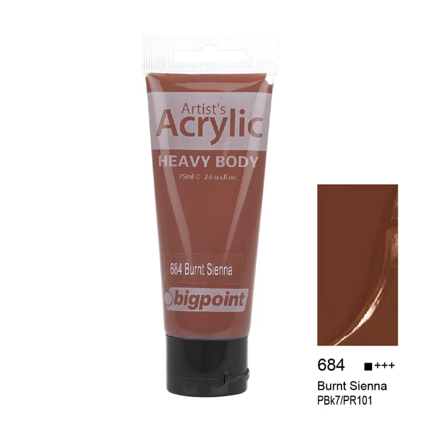 Bigpoint Akrilik Boya 75 ml Burnt Sienna 684 ürün görseli 1