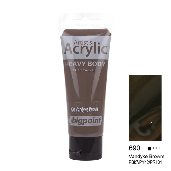Bigpoint Akrilik Boya 75 ml Vandyke Brown 690 ürün görseli 1