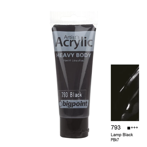 Bigpoint Akrilik Boya 75 ml Lamp Black 793 ürün görseli 1