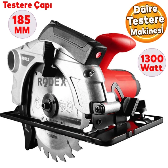 Rodex Rdx3821 Daire Testere Sunta Kesme Testere Daire Testere 185 Mm 1300W ürün görseli 1
