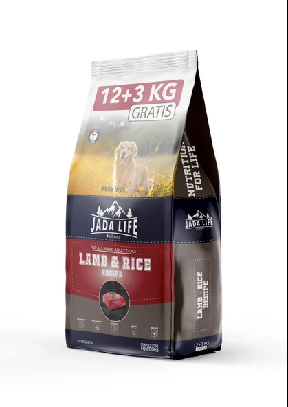 JADAWA JADA LİFE ADULT DOG FOOD WITH LAMB & RİCE 12+3 KG ürün görseli 1