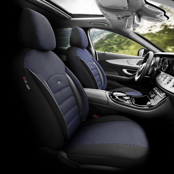 Otom Sport Plus Ekstra Destekli Özel Dokulu Oto Koltuk Kılıfı  Mavi ürün görseli 1