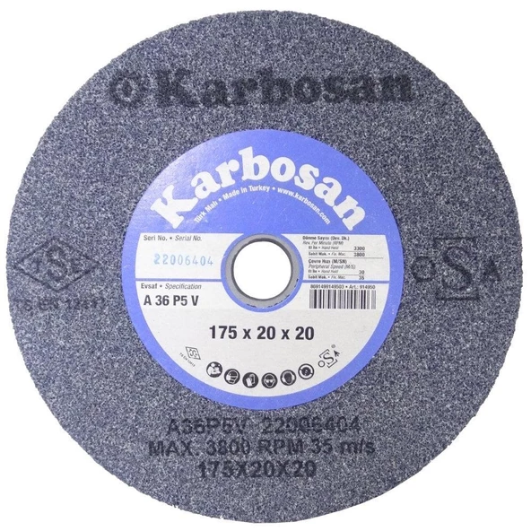 Taşlama Taşı 175*20*20 A36 Karbosan NK ürün görseli 1