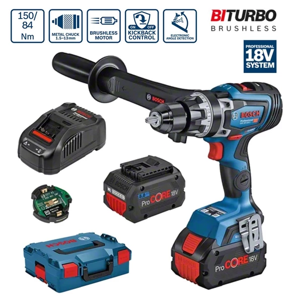 Bosch Professional GSB 18V-150 C Akülü Darbeli Delme Vidalama 2x8 AH - 06019J5105 ürün görseli 1