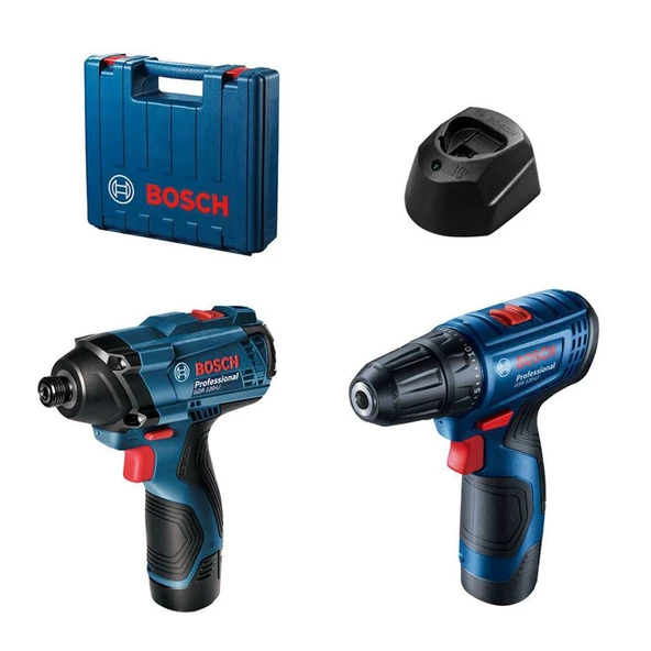 Bosch Professional Gsr 120-Lı Akülü Vidalama + GDR 120-Lı Somun Sıkma Makinesi - 06019G8023 ürün görseli 1