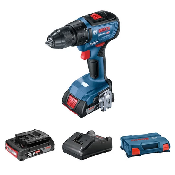 Bosch Professional Gsr 18v-50 2ah 18V Çift Akülü Delme Vidalama - 06019h5000 ürün görseli 1