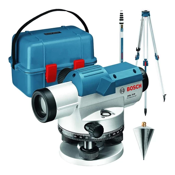 BOSCH Professional GOL 32 D + BT 160 + GR500 Optik Nivelman (Hizalama) (120 MT) - 0601068502 ürün görseli 1