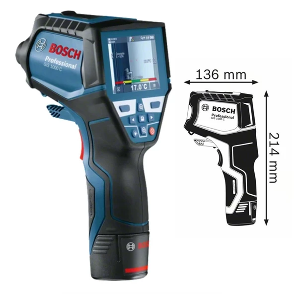 Bosch Professional Gıs 1000 C Isı Ve Nem Ölçer - 0601083300 ürün görseli 1