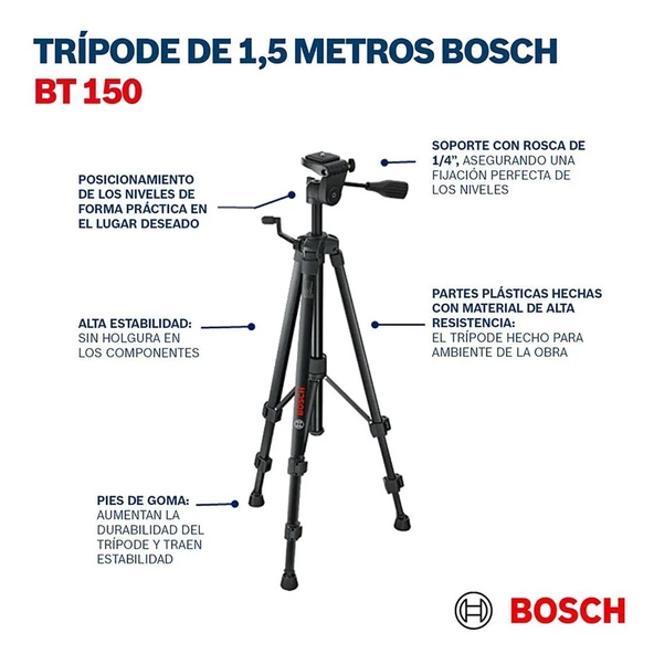 Bosch Professional BT 150 Professional Tripod - 0601096B00 - Resim 8