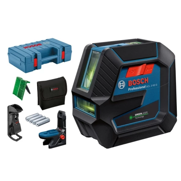 Bosch Professional GCL 2-50 G + RM10 + Tavan Kıskacı Hizalama Lazeri - 0601066M02 ürün görseli 1