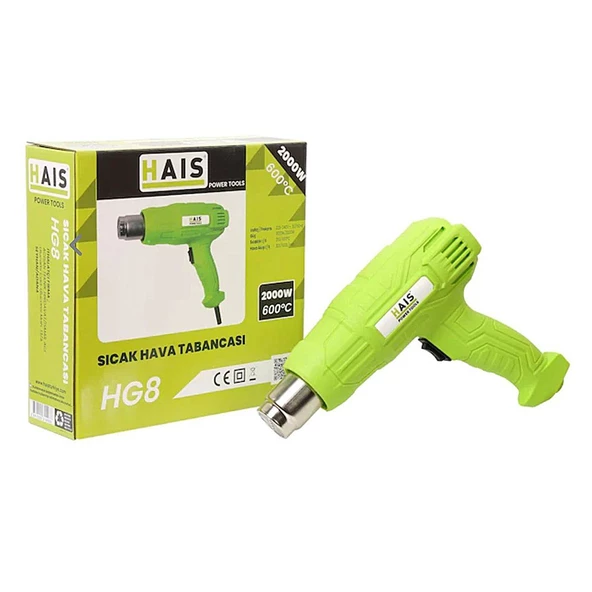 Hais Sıcak Hava Tabancası 2000 Watt - HG08 - 4841001 ürün görseli 1