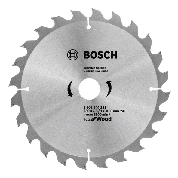 BOSCH Ahşap Daire Testere Optiline Eco 230*30 24 Diş - 2608644381 ürün görseli 1
