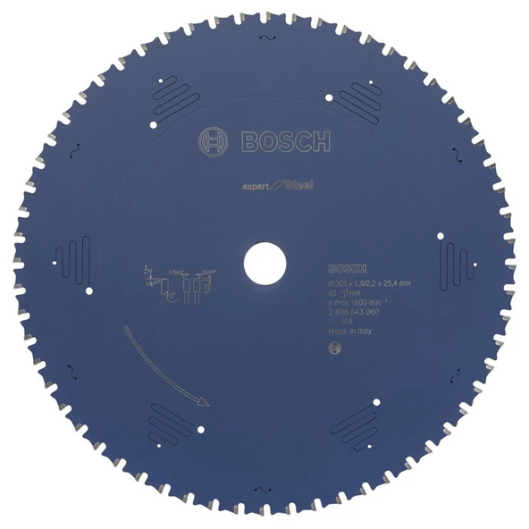 Bosch Expert Serisi Metal Için Daire Testere Bıçağı 305*25,40mm 60Diş - 2608643060 ürün görseli 1