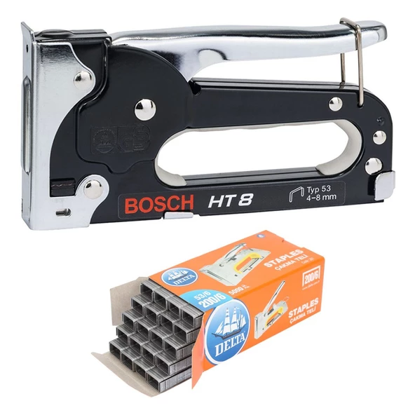 BOSCH El Zımbası Ht 8 - 0603038000 + Delta 5.000 Adet Zımba ürün görseli 1