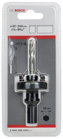 BOSCH 11 mm Hex Adaptör 32-210 mm Pançlar için - 2609390034 ürün görseli 1
