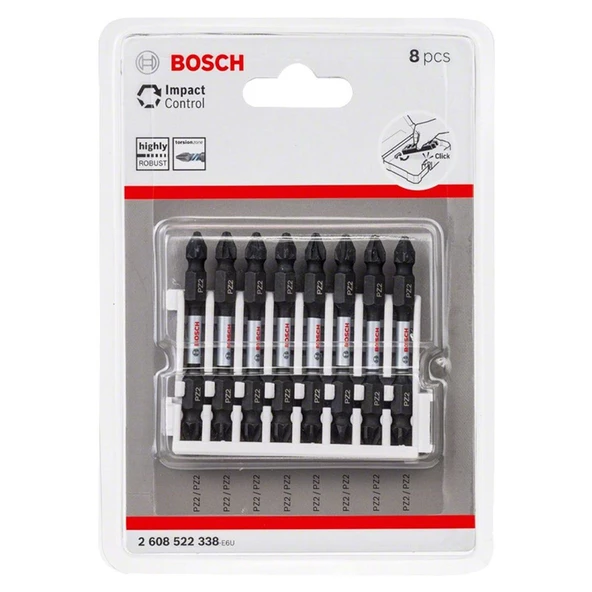 BOSCH Impact Ctrl Çift Taraf 8 Lİ PZ2 65mm/M - 2608522338 ürün görseli 1