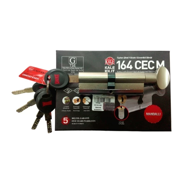 Kale 164 Cecm Mandallı Tüpten Şifreli Silindir Barel 68Mm 164Cecm0005 ürün görseli 1