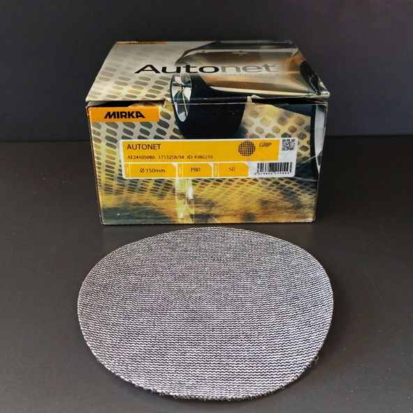 MIRKA ZIMPARA EPOKSİ OTOMOTİV TEKNE MOBİLYA AUTONET SERİSİ 80 KUM CIRTLI 150 MM  50 ADET ürün görseli 1