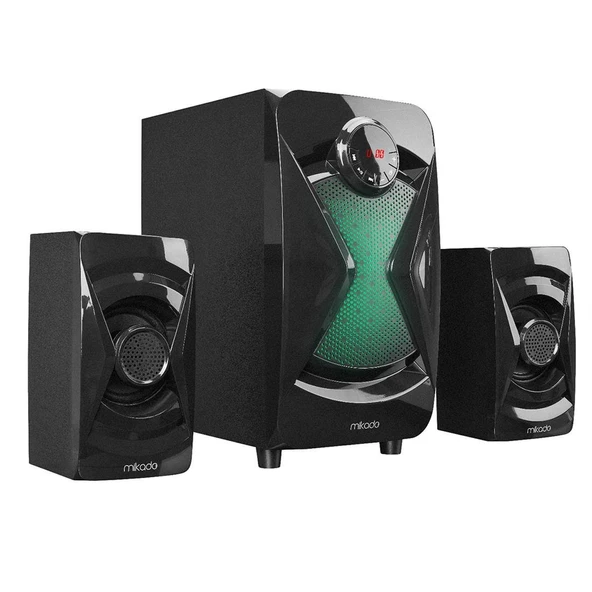 Mikado MD-370BT 2+1 38W Siyah Işıklı Multımedıa Speaker - 36903 ürün görseli 1