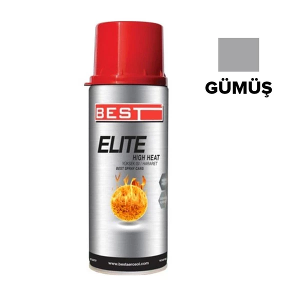 Best Elite 600C Isıya Dayanıklı Gümüş Sprey Boya 400Ml ürün görseli 1