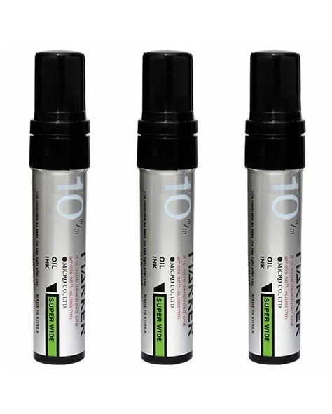 Micro Markör Kalem Siyah 3lü 10MM ürün görseli 1