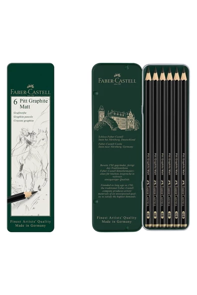 Faber Castell Pitt Graphite Matt Dereceli Kalem 6lı Set 15462 ürün görseli 1