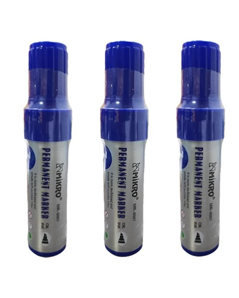 Mikro Jumbo Permanent Marker Mavi 7mm 3lü ürün görseli 1