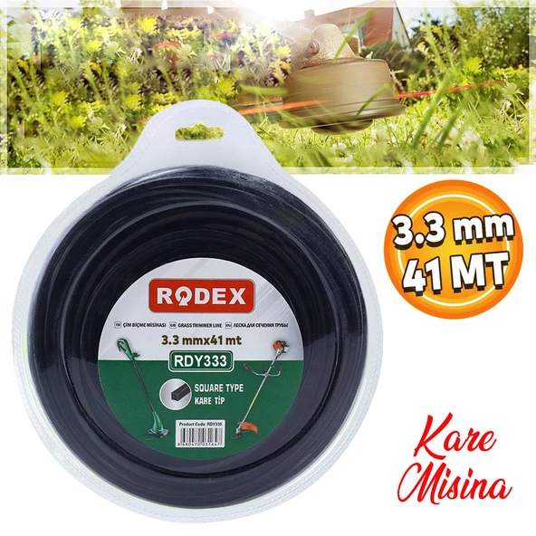 PTTAVM: Rodex RDY333 Misina Motorlu Tırpan Kare Misina 3.3 mm 41