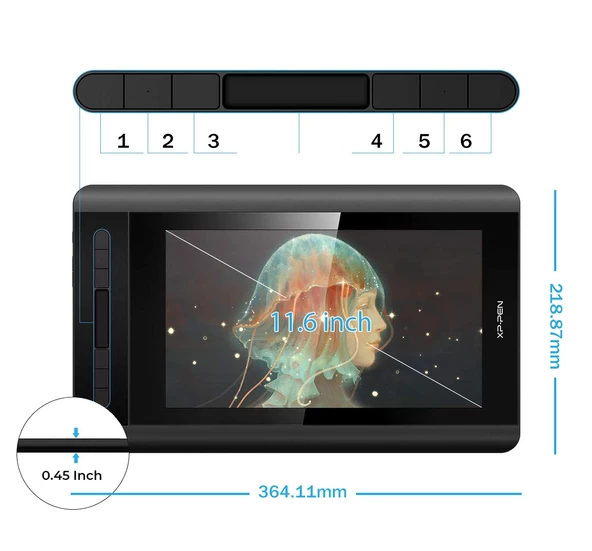 XP-Pen Artist 12 Grafik Ekran Tablet - Resim 3